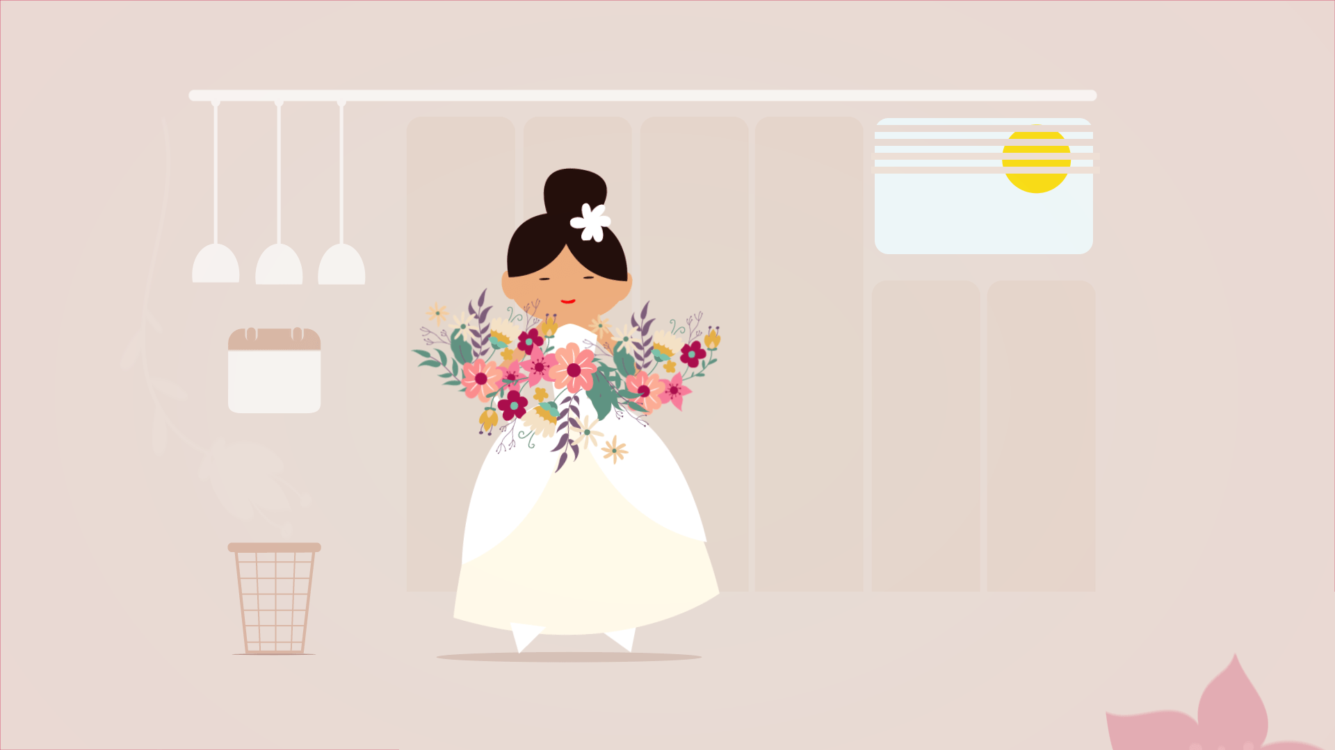Animácia pre rozvoz svadobných kytíc Lásky Kvet